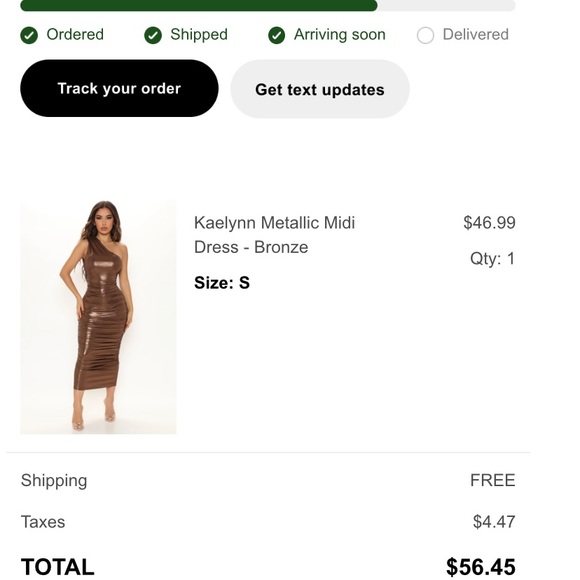 Brown chocolate bronze dress (new with tags) - Picture 2 of 2